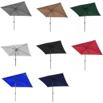 Penutup Taman Pengganti Persegi Panjang, Penutup Payung Polyester, Kain Polyester Tahan Air, Kanopi, untuk Payung Matahari Outdoor, 2 x 3 m (khaki)